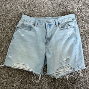 Old navy light blue Jean ripped shorts